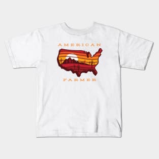 Farming American Farmer Kids T-Shirt